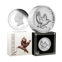 2024 $8 Australian Kookaburra 5oz Silver Proof High Relief Incused Coin