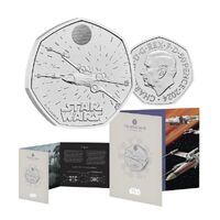  2024 50p Star Wars X-Wing UK Brilliant Uncirculated Coin