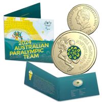 2024 $2 Australian Paris Paralympic Team Coloured Uncirculated Coin