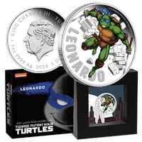 2024 $1 Teenage Mutant Ninja Turtle Leonardo 1oz Silver Proof Coloured Coin 