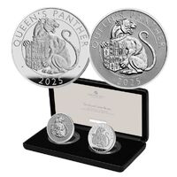 2025 The Royal Tudor Beasts The Queen's Panther Silver UK Proof Two-Coin Set