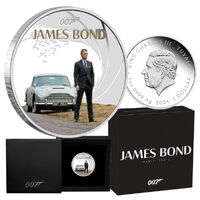 2024 $1 James Bond Daniel Craig 1 Oz Silver Proof Coloured Coin