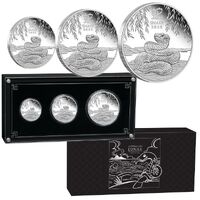  2025 Australian Lunar Series III Year of the Snake Silver Proof Three-Coin Set