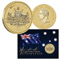 2025 $1 Australian Citizenship Coin in Card