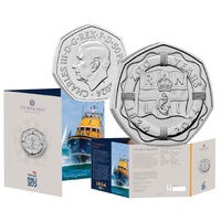 2024 50p 200 Years of the Royal National Lifeboat Institution (RNLI) UK Brilliant Uncirculated Coin