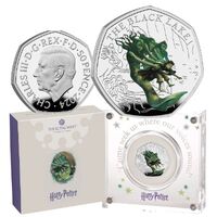 2024 50p Harry Potter – The Black Lake  Silver Proof Colour Coin