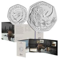 2024 50p Woolly Rhinoceros UK Brilliant Uncirculated Coin