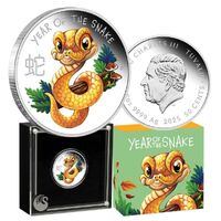 2025 50c Baby Snake 1/2 Oz Silver Proof Coloured Coin