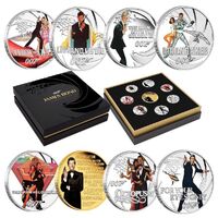 2024 James Bond Roger Moore Silver Proof 8 Coin Collection