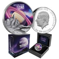 2025 $1 Saturn From Titan 1 Oz Silver Proof Coin