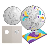 2025 50c Celebrations Coloured Uncirculated Coin 