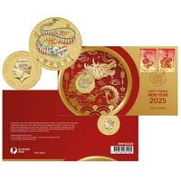 2025 Christmas Island Lunar New Year of the Dragon PNC