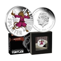 2025 Teenage Mutant Ninja Turtles - Splinter 1 Oz Silver Coloured Coin