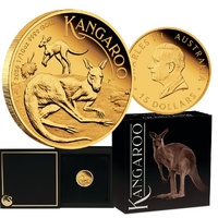 2025 $15 Australian Kangaroo  1/10oz Gold Proof Coin