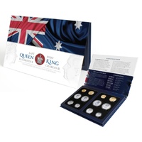  2022-2024 Australia Last Queen Elizabeth II & First King Charles III Uncirculated 12 Coin Portfolio