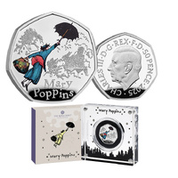 2025 50p Mary Poppins Silver Proof Coloured Coin