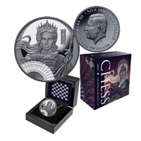 2025 $1 Chess Queen 1oz Silver Black Proof Coin