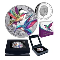 2025 $1 Hummingbird 1 Oz Silver Proof Coloured Coin