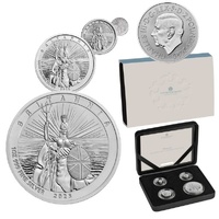 2025 Britannia Fractional Silver Reverse Frosted Four Coin Set 