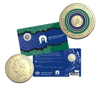 2025 $2 30th Anniversary of the Torres Strait Islander Flag 'C' Mintmark Coloured Uncirculated Coin In Card