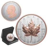 2025 $50 Silver Maple Leaf  (SML) 5oz Fine Silver Coin Ultra High Relief