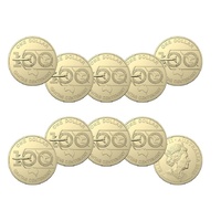 2020 $1 Qantas Centenary RAM Logo Bag 10 Coins