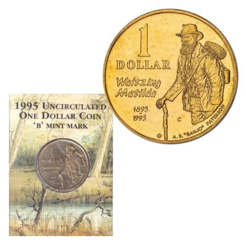 1995 $1 C Mintmark Waltzing Matilda Uncirculated