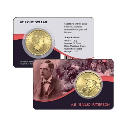 2014 $1 Banjo Paterson Al-Br Coin Pack Style 2