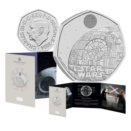 2024 50p Star Wars Death Star UK BUNC Coin