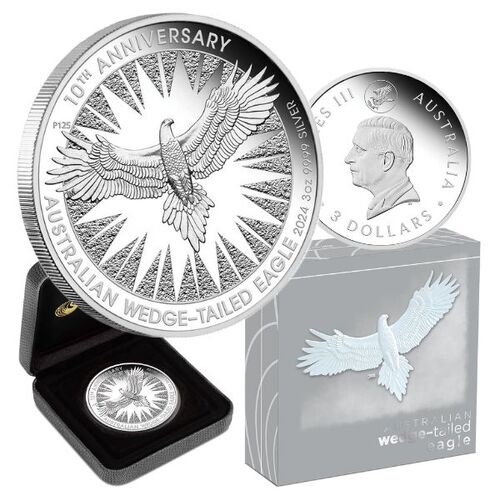 2024 Australian Wedge-tailed Eagle 10th Anniversary 3oz Silver Proof Coin