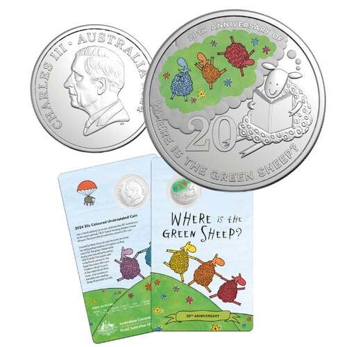 2024 20c 20th Anniversary of Where is the Green Sheep? Coin in Card