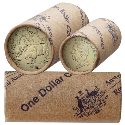 2024 $1 King Charles III Circulated Non-Premium Coin Roll