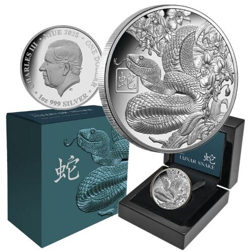 2025 $1 Lunar Snake 1oz Silver Proof Coin