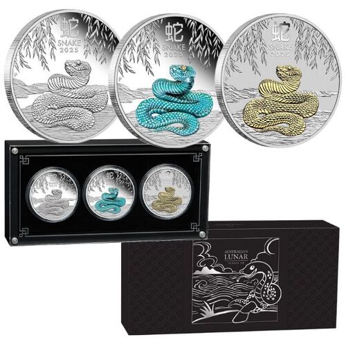 2025 Year of the Snake 1oz Silver Trio