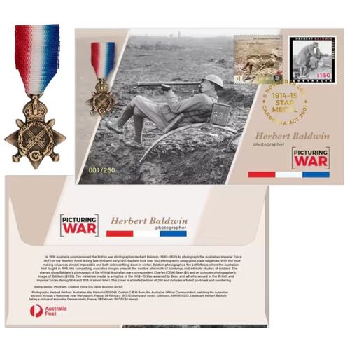 2024 Medal and Stamp Cover for Herbert Baldwin