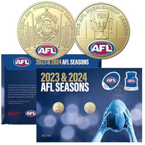 2023 AFL and 2024 AFL Seasons 2 Coin Limited-Edition PNC