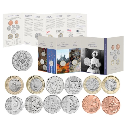 2025 The United Kingdom Brilliant Uncirculated Annual Coin Set (13 Coins)