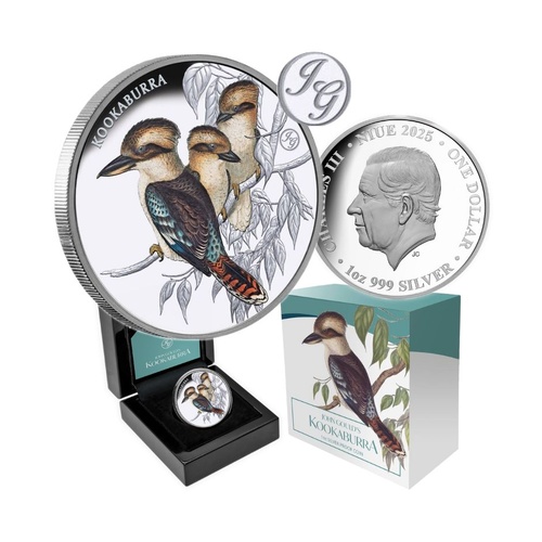 2025 $1 Kookaburra - Birds of Australia Series 1 Oz Silver Proof Coin with John Gould Privy Mark