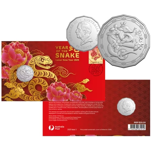  2025 Christmas Island Lunar New Year of the Snake PNC (RAM)