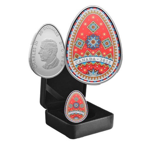 2025 $20 Pysanka 1 Oz Fine Silver Coin  