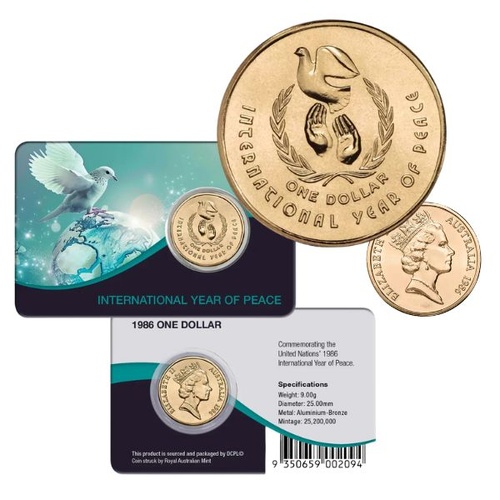 1986 $1 International Year of Peace Coin Pack