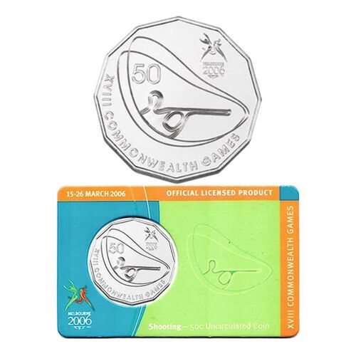 2006 50c Shooting - Melbourne Commonwealth Games Uncirculated