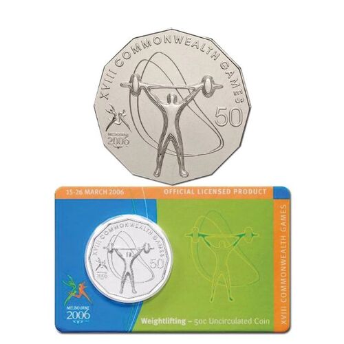 2006 50c Weightlifting - Melbourne Commonwealth Games Uncirculated